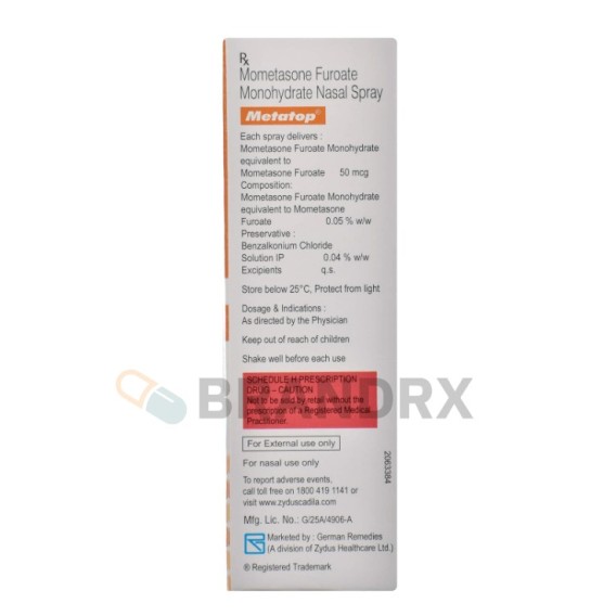 Metatop Nasal Spray 12 g Pharmaceutical