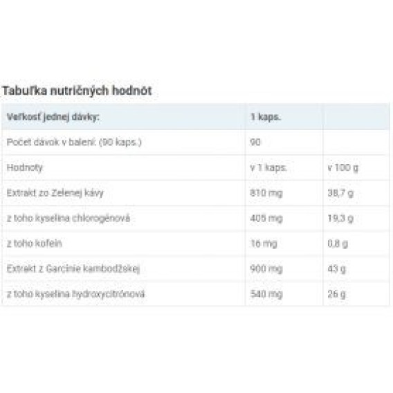 Weider - Green Coffee & Garcinia Cambogia 90 tabs Weider