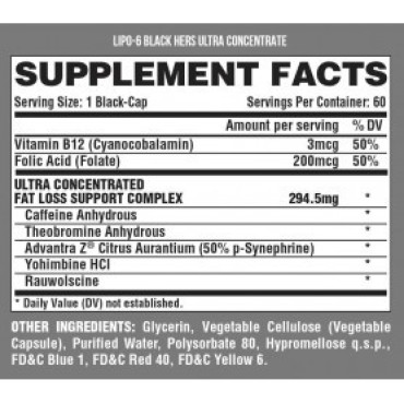 Nutrex - Lipo 6 Black Hers UC 60 caps Nutrex